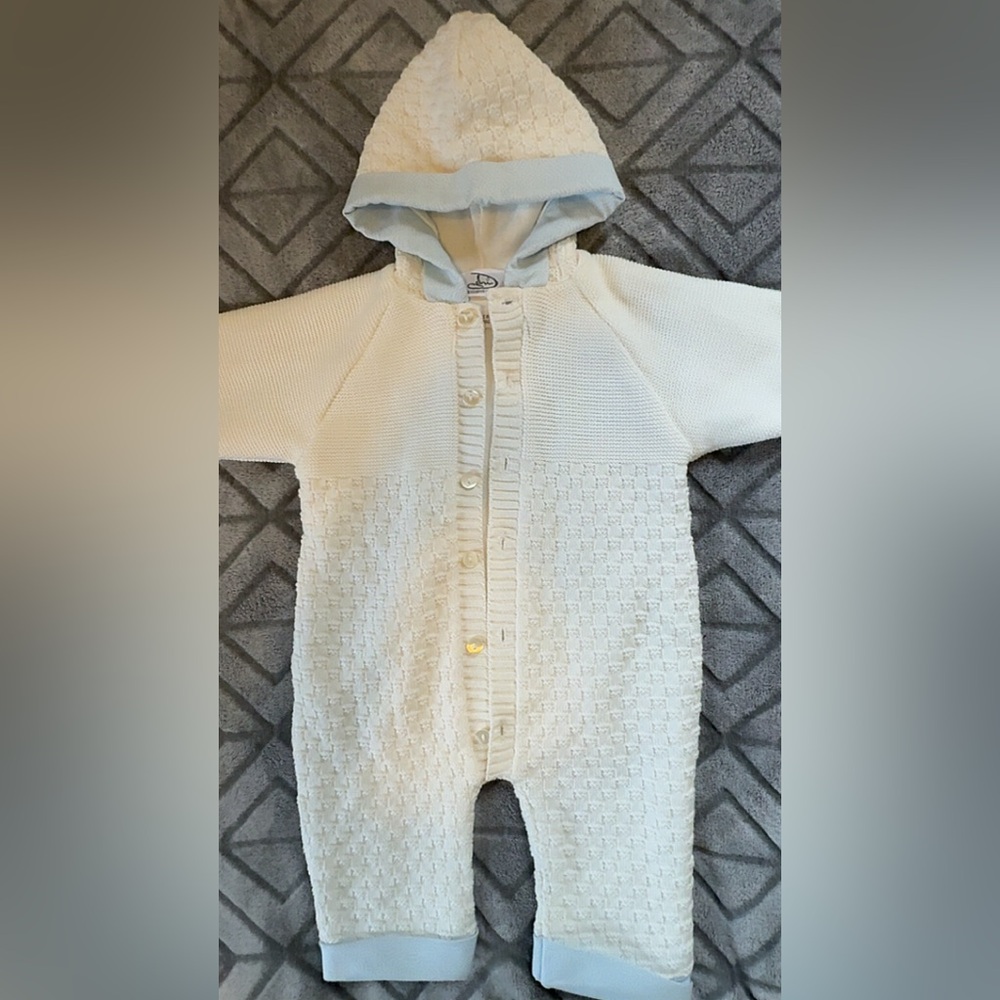 Lani Cream Hooded Knit One-Piece